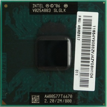 Процессор Intel Core2 Duo T6670 SLGLK