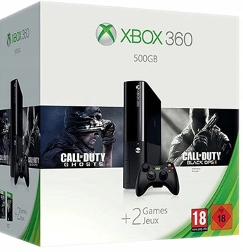 XBOX 360 E ската диск 500 ГБ + 2 игры