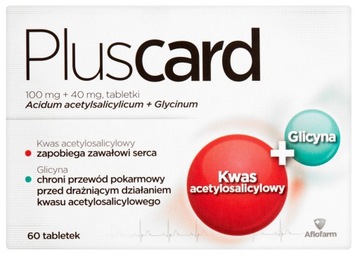 Pluscard, 60 таблеток ацетилсаліцилова кислота антикоагулянтний препарат