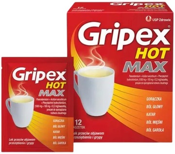 GRIPEX HOT MAX від застуди та грипу 12сашек