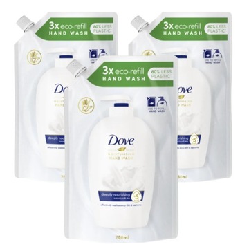 Dove Deeply Nourishing питательное жидкое мыло запас 750 мл набор x3