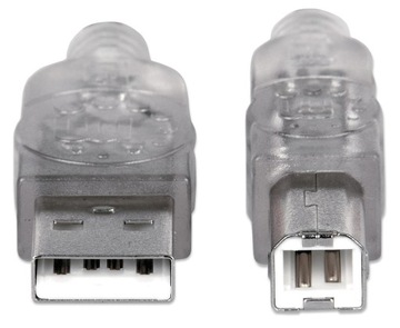 USB кабель A-B M / M 3,0 m USB2. 0 Hi-Speed Silver MHT