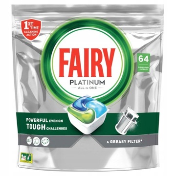 Таблетки для посудомийної машини Fairy Platinium all in 1 64 шт