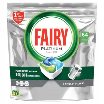 Таблетки для посудомоечной машины Fairy Platinium all in 1 64 шт