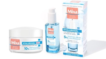Набір Hyalurogel Mixa: багатий крем для обличчя, Сироватка з гіалуроновою кислотою
