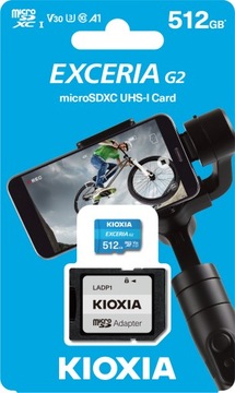Карта microSD KIOXIA 512GB UHS и U3 V30 адаптер