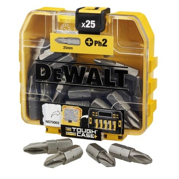 25 наконечников PH2, 1/4", Small Bulk Storage, Dewalt [DT71522-QZ]