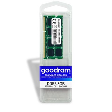 Оперативна пам'ять DDR3 Goodram 8GB 1600MHz CL11 SODIMM