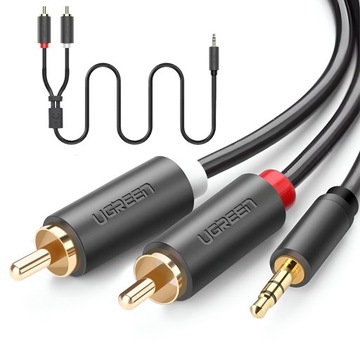 Кабель 3,5 мм аудио кабель 2X RCA Chinch стерео 1,5 м HQ позолоченный