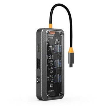 Концентратор USB C 10 в 1 с кардридером SD и PD 3.0
