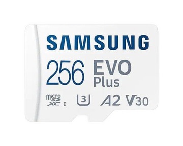 Карта пам'яті Samsung EVO Plus microSDXC 256 ГБ (130 МБ/сек) + адаптер