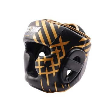 StormCloud боксерский шлем Lynx черный и злотый XS