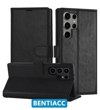 Bentiacc флип бумажник чехол для Samsung Galaxy S23 ультра 5G бумажник черный