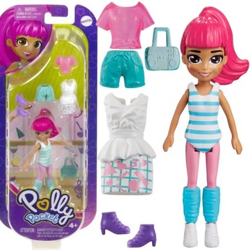 Polly Pocket Fashion Doll Set с аксессуарами для одежды: идеально подходит для путешествий