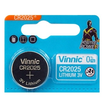 литиевая батарея VINNIC CR2025-1 шт.