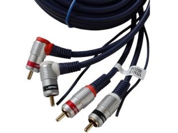 Кабель 2x RCA - 2xRCA, усилитель car audio 5м