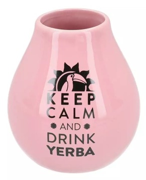 MATERO керамические Keep CALM розовый 350 мл YERBA