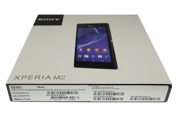 100% новий RU DYST оригінальний SONY Xperia M2 D2303 білий повний комплект