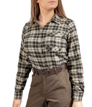 Женская фланелевая рубашка с длинным рукавом Graff r. L 100% хлопок 832-ko-1-d