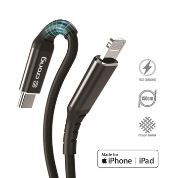 CRONG ARMOR LINK MFI КАБЕЛЬ З USB-C ДЛЯ LIGHTNING