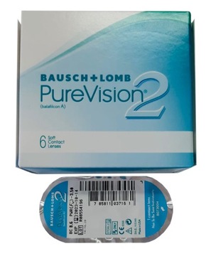 Ежемесячные линзы Pure Vision 2hd 3 PCS мощность -6,0