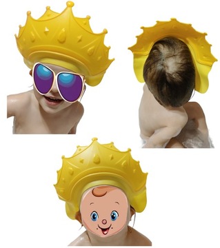 Защита для глаз и ушей для мытья головы, детская безопасная шапочка для душа с полями