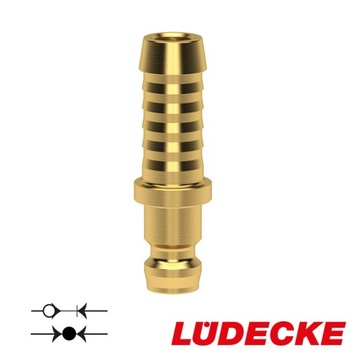 Роз'єм контроль температури DN 6 ludecke штуцер шланг 6 мм мС