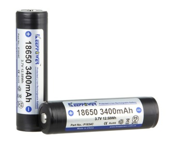 2x акумулятор KeepPower ICR18650 - 340pcm 3400mah Li-ION P1834C в контейнері