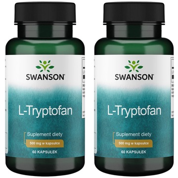 2x Swanson L-триптофан 500 мг хороший сон стрес 60kap