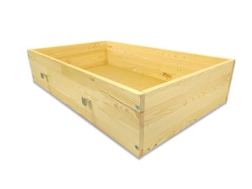 Дерев'яний ящик для ліжка незабарвлений