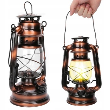 Ретро гасова лампа Barn Lantern бронзовий орнамент