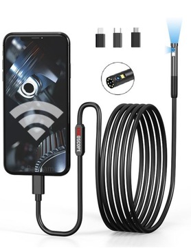 IOS Apple 8mm 2M WiFi эндоскоп инспекционная камера