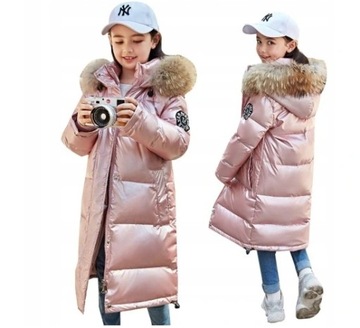 Тепла зимова куртка з капюшоном для дівчаток