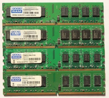 Пам'ять 8GB (4X2GB) DDR2 PC2-6400 800MHz GOODRAM
