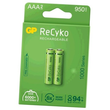 Акумуляторна батарея AAA GP ReCyko 950mAh x2
