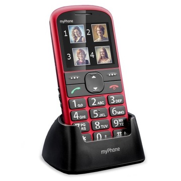 Телефон для літніх myPhone Halo 2 червоний, з базовою камерою SOS