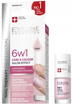 Eveline Nail Therapy 6in1 кондиционер для ногтей нежный розовый