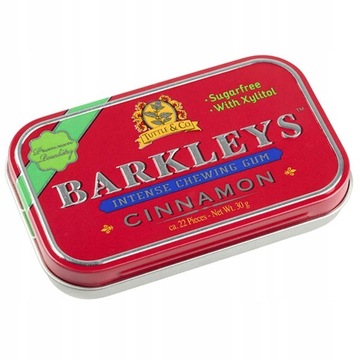 Barkleys Cinnamon жевательная резинка интенсивно корица без сахара 30 г США