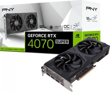 Видеокарта PNY RTX 4070 SUPER Verto DUAL FAN OC 12GB