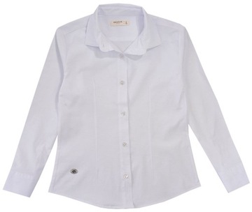Сорочка для дівчаток, елегантна біла сорочка на гудзиках 146 J140G