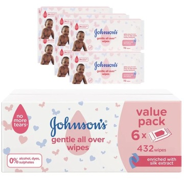 JOHNSONS Gentle All Over влажные салфетки 72шт