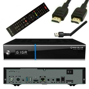 Декодер GigaBlue UHD Trio 4k 2160p 1xdvb-S2X MS 1xdvb-C/T2 тюнер E2 Linux