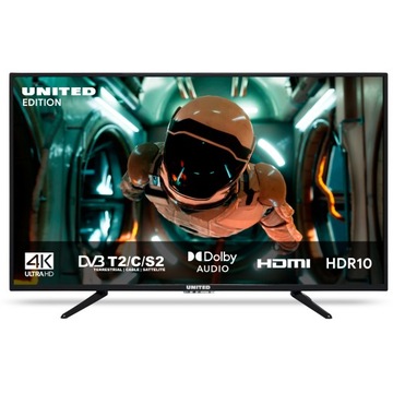 Світлодіодний телевізор United 43du58 43 дюйма 4K UHD HDR DVB-T2 HEVC чорний