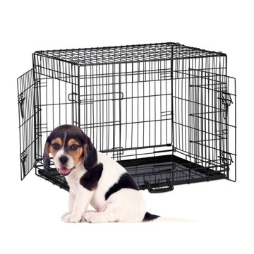 Складной ящик для собак с металлическим полом
