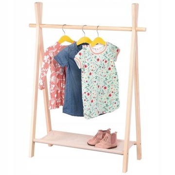 Шафа для одягу дерев'яний дитячий лофт гардеробна 80X30 см h 100 см