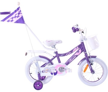 Детский велосипед 14 FUZLU THOR GIRL фиолетово-белый