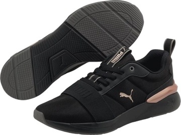 Женская спортивная обувь Puma Rose Plus 37 черные кроссовки стильные кроссовки