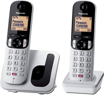 Panasonic KX-TGC252SPS цифровий бездротовий телефон для літніх людей срібло