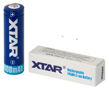 * Батарея Xtar 14500 / AA / R6 3.7 V Li-ion 800mah