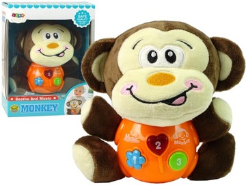 Детская развивающая игрушка младенческая интерактивная обезьяна мелодии цвета